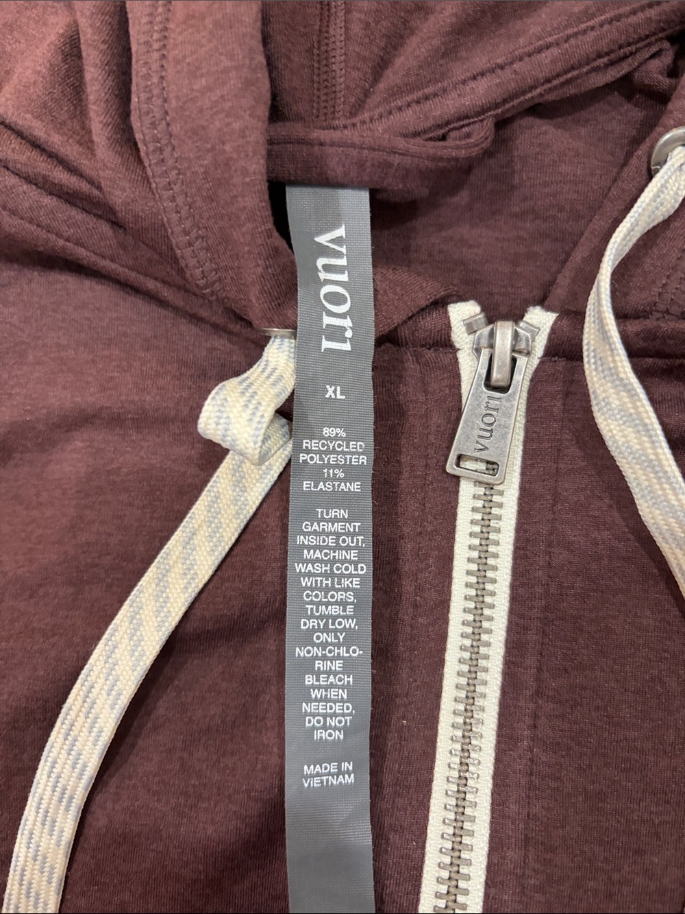 Vuori Zip-Up Hoodie Sweatshirt - XL - Picture 2 of 6